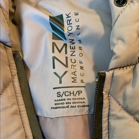 Marc New York Mixed Material Quilted Puffer Jacket with Ribbed Knit Sleeves - Picture 7 of 16